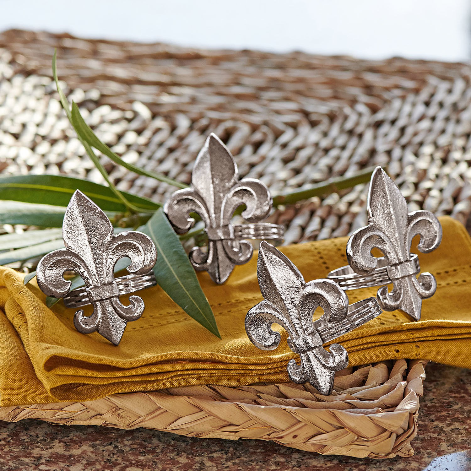 Serviettenring 4er Set Fleur De Lis