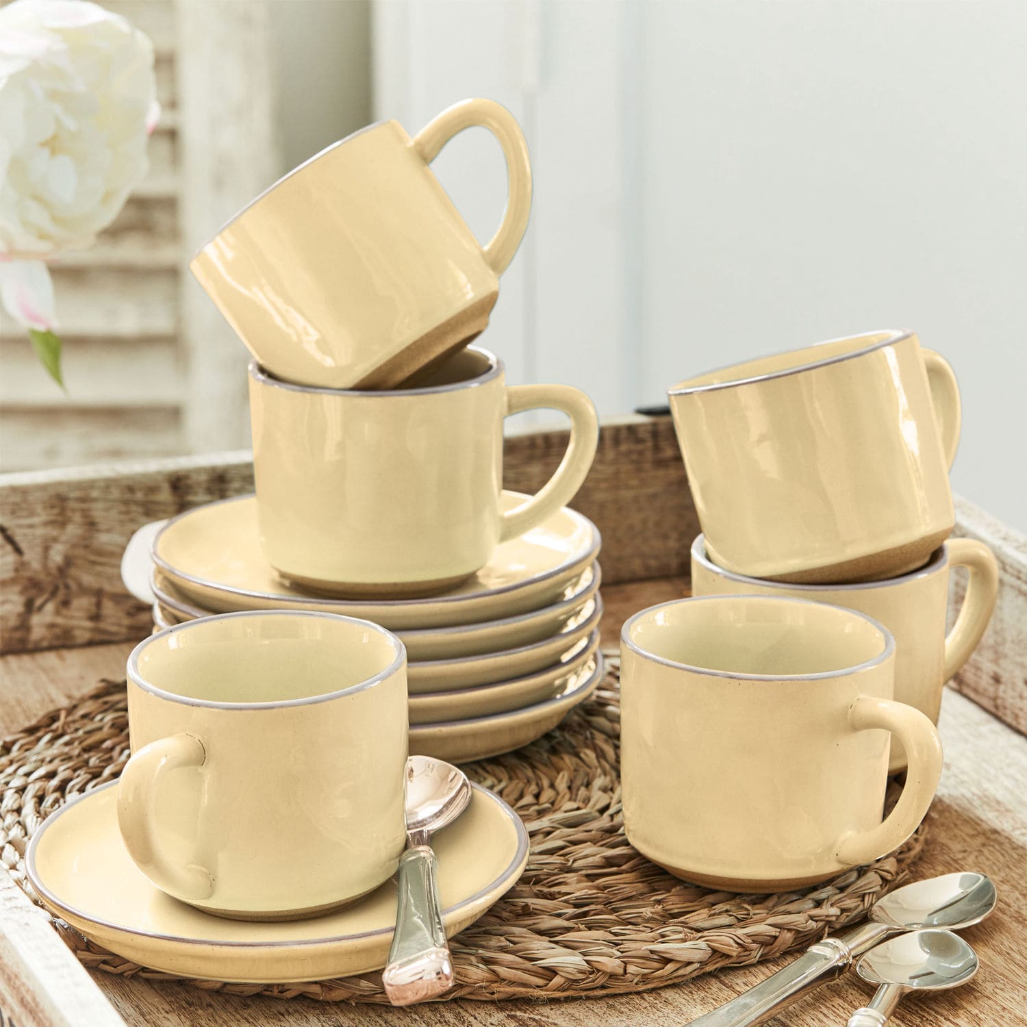 Tasse mit Untertasse 6er Set Biarré