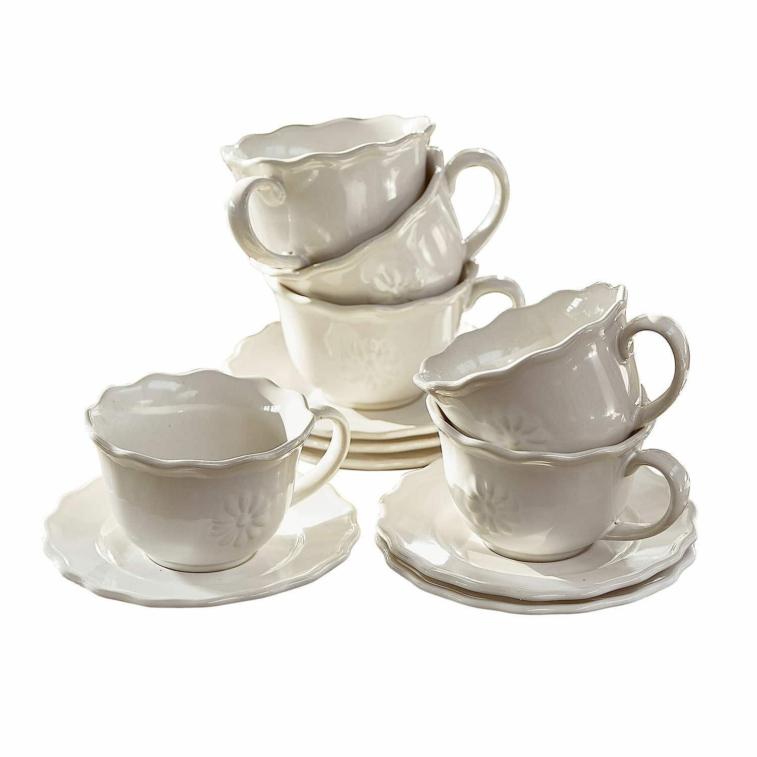 Tasse mit Unterteller 6er Set Mallevesse