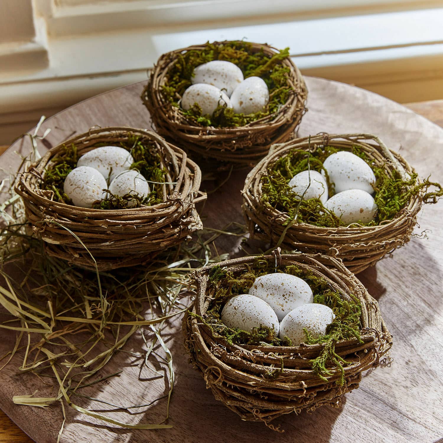 Nest mit Eiern 4er Set Trista