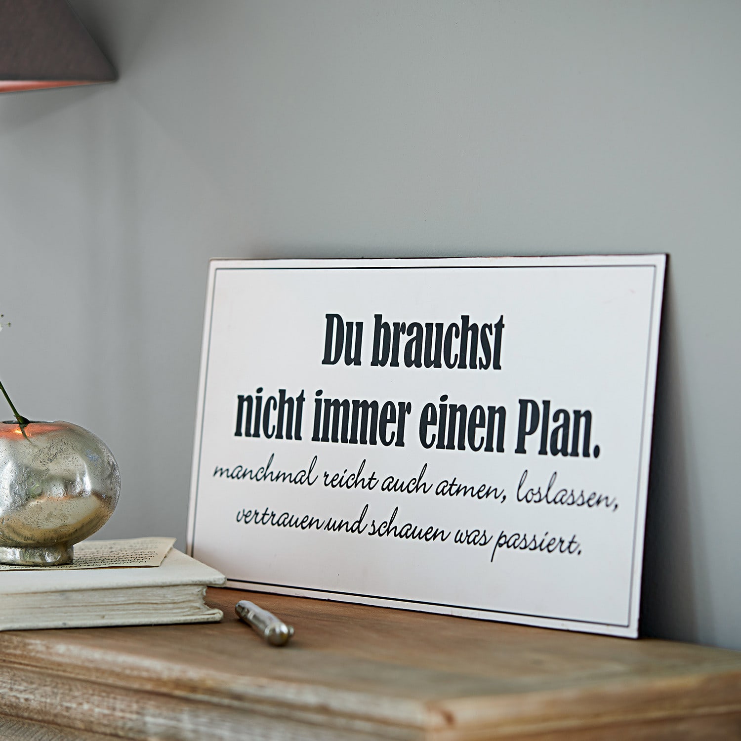 Deko-Schild Plan