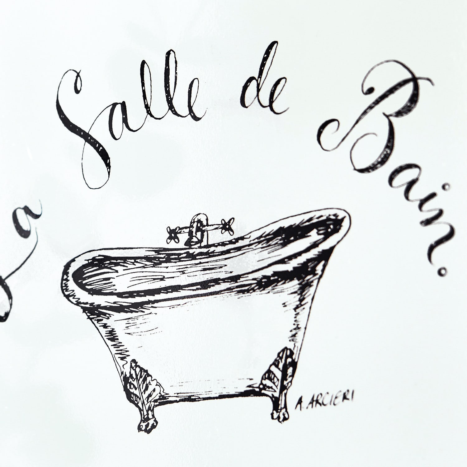 Deko-Schild La salle de bain