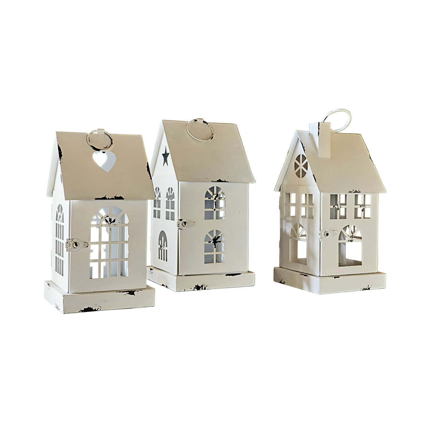 LED-Laterne 3er Set Village